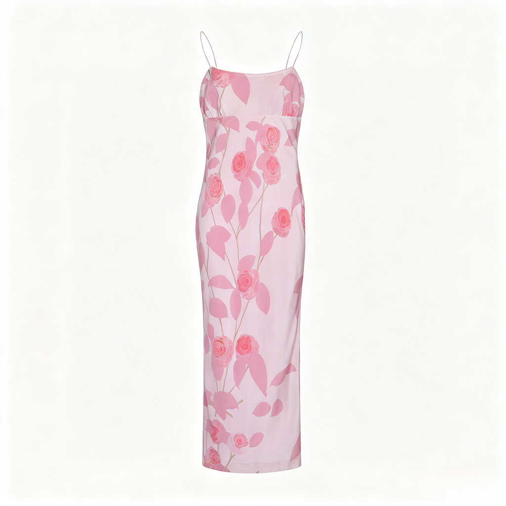 Liora Floral Silk Cowl Neck Maxi Dress — full view