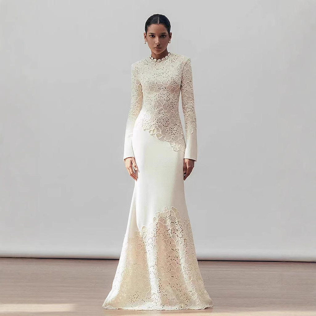 Eloise Floral Woven Ball Gown — front detail