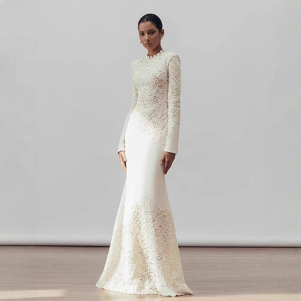 Eloise Floral Woven Ball Gown — three-quarter view