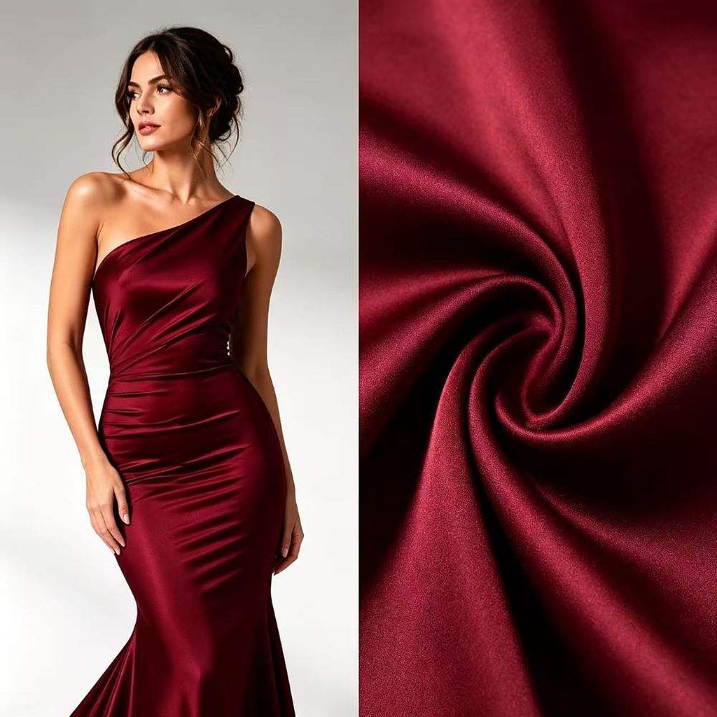 Veronique Ruched One-Shoulder Mermaid Gown — close-up view