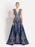 Sabine Embroidered A-Line Gown, front view